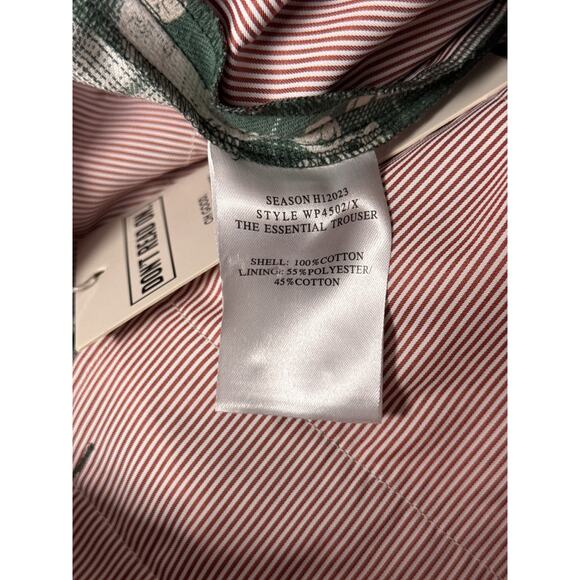 WILDFANG Pants 0 Womens The Essential Trouser Green Floral Plaid - Picture 7 of 7